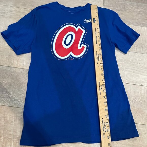 THE NIKE TEE WOMENS BLUE ATLANTA BRAVES T SHIRT SMALL - Picture 3 of 7